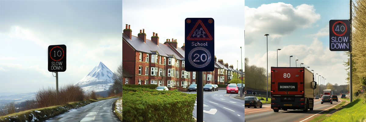 vehicle activated speed warning signs